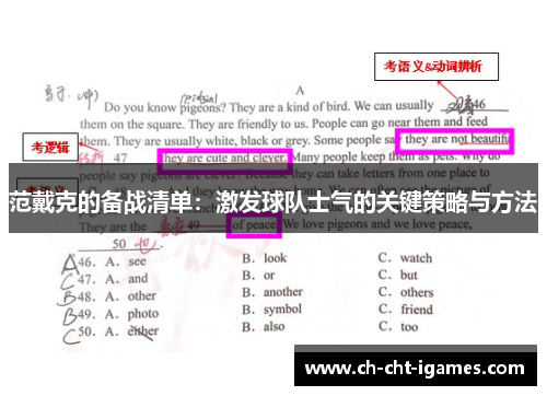 范戴克的备战清单：激发球队士气的关键策略与方法