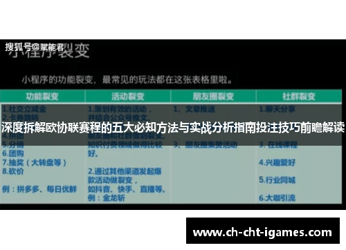 深度拆解欧协联赛程的五大必知方法与实战分析指南投注技巧前瞻解读 深度拆解欧协联赛程的五大必知方法与实战分析指南投注技巧前瞻解读